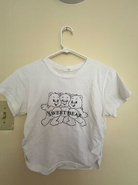 Sweet Bear Graphic Tee - White